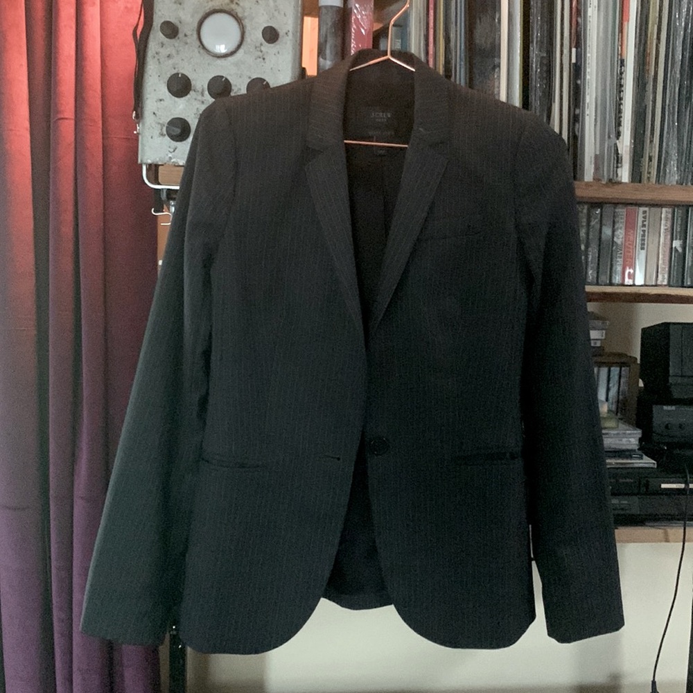 #JCREW #BLAZER #PINSTRIPE #WOOL #JACKET #CHARCOAL #size2 #Preppy #Fw23 #new